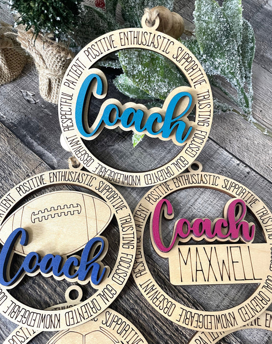 Layered "Coach" Ornament