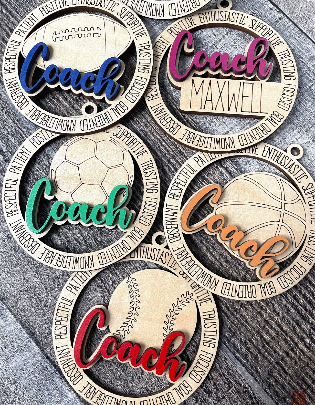 Layered "Coach" Ornament