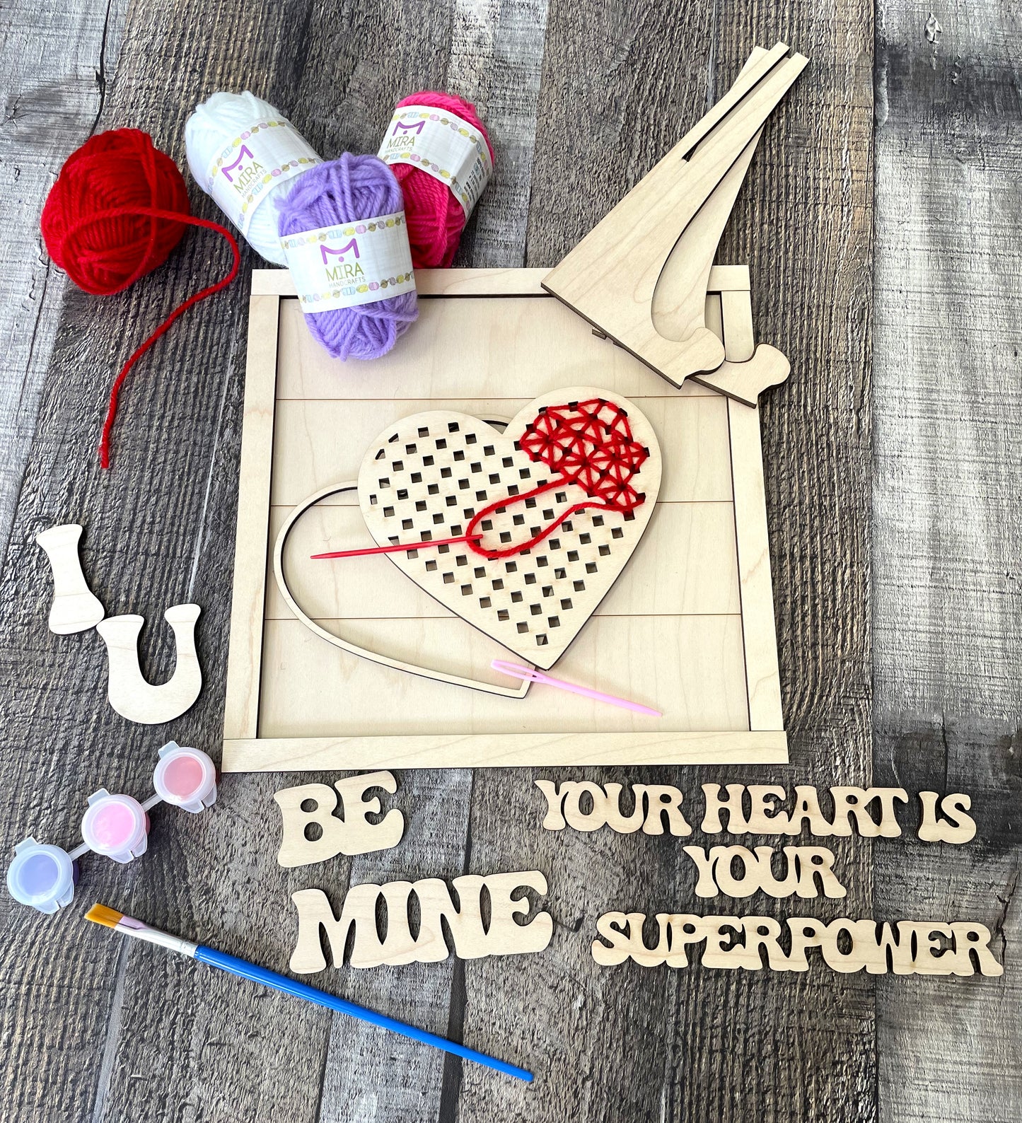 Heart Yarn DIY Art Kit