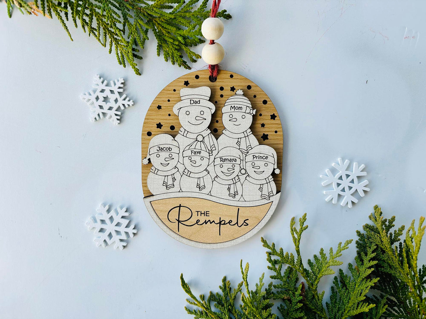 Snowman Family Ornament