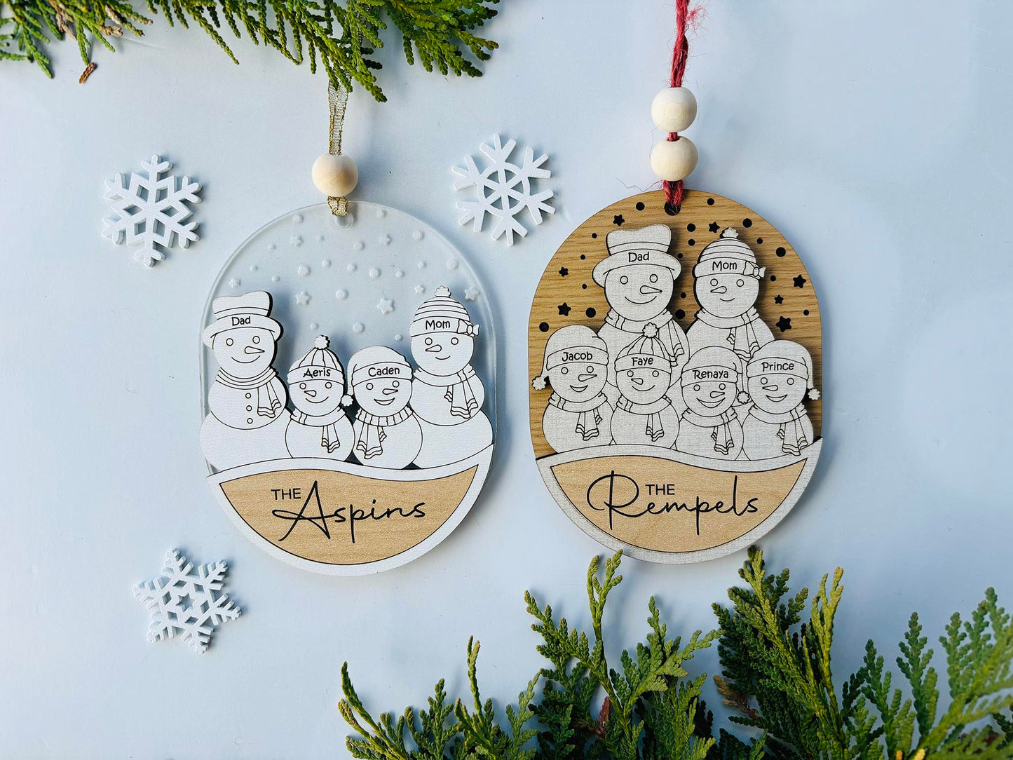 Snowman Family Ornament