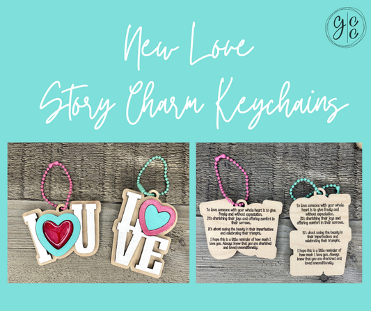 Love Keychain Story Charms