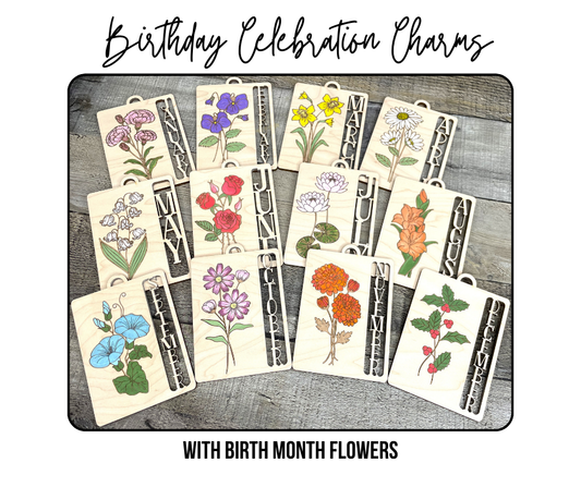 Birth Month Flower Charms