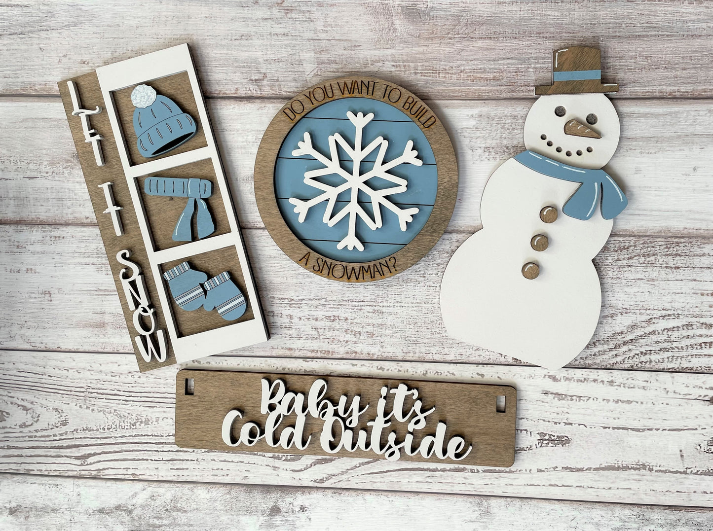 Winter Snowman Insert Set