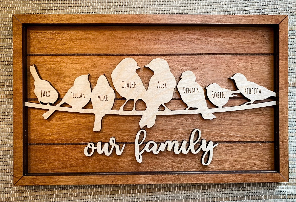 “Our Nest” Personalized Bird Frame